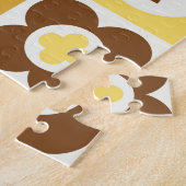 Skandinavische Flora: Abstrakte Vintage Karte. Puzzle (Seite)