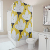 Skandinavische Flora: HandGezeichnet Vintages Desi Duschvorhang (Beispiel)