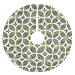 Skandinavische Flora: Nahtloses Vintages Design. Polyester Weihnachtsbaumdecke