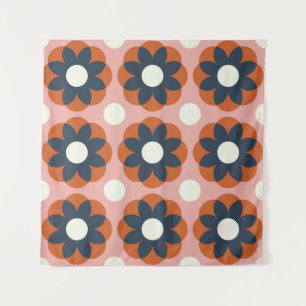 skandinavische Flora: Vintages Nahtloses Design Wandteppich