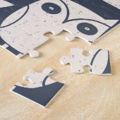 Skandinavische Flora: Weiß, blau, Minimalistisch. Puzzle (Seite)