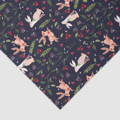 Skandinavische Folk Art Bunnies Seidenpapier (Ausschnitt)