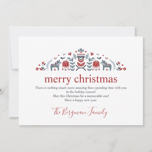 Skandinavische Folk Art Dala Foto Weihnachten (Vorderseite)