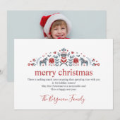 Skandinavische Folk Art Dala Foto Weihnachten (Vorne/Hinten)