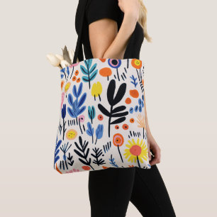 Skandinavische Folk Floral Nordische Botanische Ku Tasche