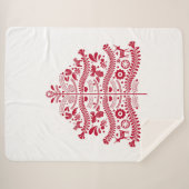 Skandinavische Folk Kunst Nordic Christmas Tree Sherpadecke (Vorderseite (Horizontal))