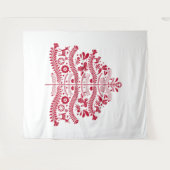 Skandinavische Folk Kunst Nordic Christmas Tree Wandteppich (Vorderseite (Horizontal))