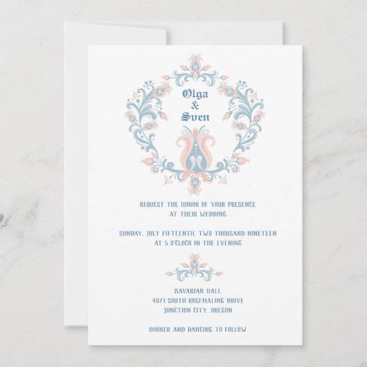 Skandinavische Folkloregie Einladung (Vorderseite)