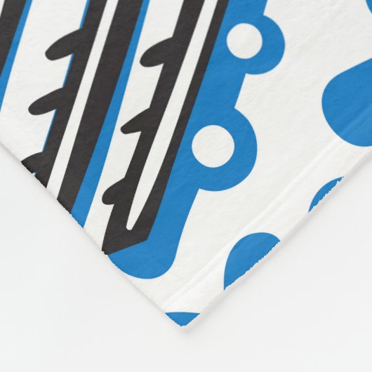 Skandinavische Folklorekunst: Blumenrostdesign Fleecedecke (Ecke)