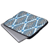 Skandinavische Folklorekunst: Blumenrostdesign Laptopschutzhülle (Vorne Knopf)