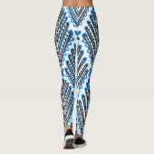 Skandinavische Folklorekunst: Blumenrostdesign Leggings (Rückseite)