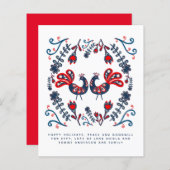 Skandinavische Folklorekunst - Feiertage Jahresbri (Vorne/Hinten)