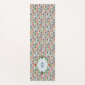 Skandinavische Folklorekunst Monogram Muster Boho  Yogamatte (Vorderseite)