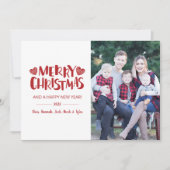 Skandinavische Folklorekunst Weihnachtsfotokarte Einladung (Vorderseite)