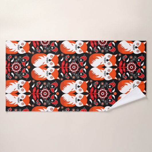Skandinavische Fox Folk Badehandtuch (Badehandtuch)