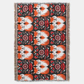 Skandinavische Fox Folk Decke (Vorderseite Vertikal)