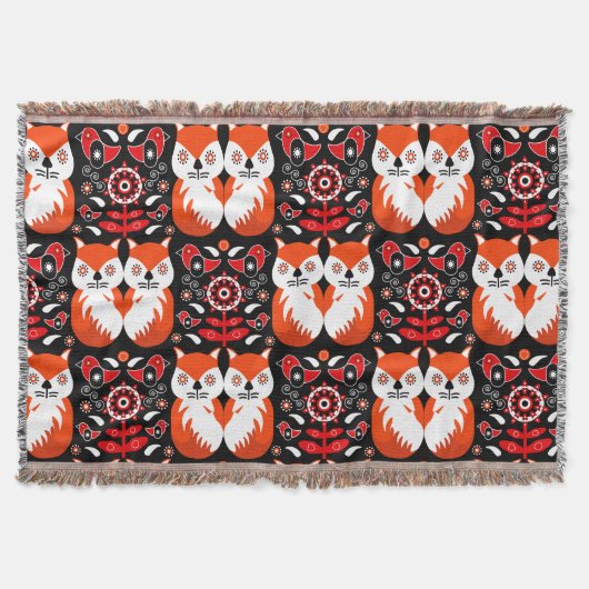 Skandinavische Fox Folk Decke (Vorderseite)