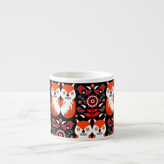 Skandinavische Fox Folk Espressotasse (Vorderseite)
