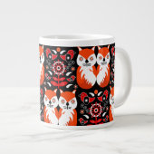 Skandinavische Fox Folk Jumbo-Tasse (Vorderseite Rechts)