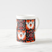 Skandinavische Fox Folk Porzellantasse (Vorderseite Rechts)