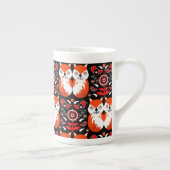 Skandinavische Fox Folk Porzellantasse (Rechts)