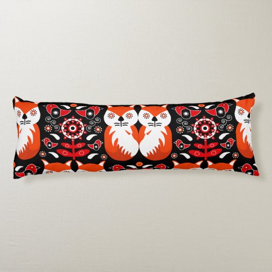 Skandinavische Fox Folk Seitenschläferkissen (Rückseite)