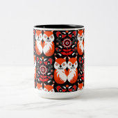 Skandinavische Fox Folk Zweifarbige Tasse (Mittel)