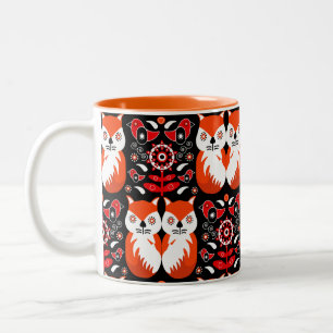 Skandinavische Fox Folk Zweifarbige Tasse