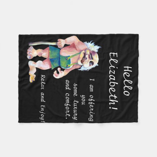 skandinavische Funny Looking Liebe Fleecedecke (Vorderseite (Horizontal))