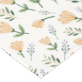 Skandinavische gelbe Blumendecke Tischdecke (Schrägansicht)