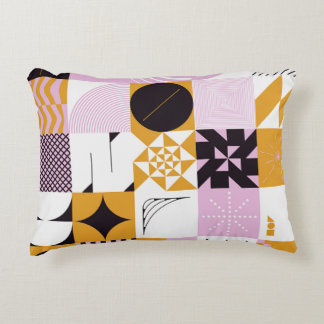 Skandinavische Geometrie: HandGezeichnet Kunstwerk Dekokissen