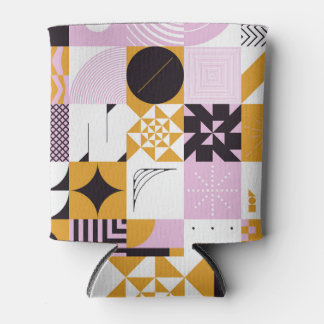 Skandinavische Geometrie: HandGezeichnet Kunstwerk Dosenkühler