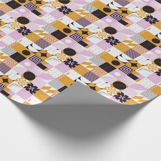 Skandinavische Geometrie: HandGezeichnet Kunstwerk Geschenkpapier (Ecke)