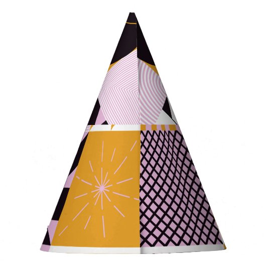 Skandinavische Geometrie: HandGezeichnet Kunstwerk Partyhütchen (Rückseite)