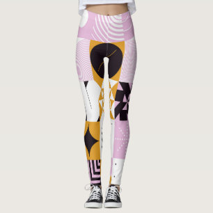 Skandinavische Geometrie: Handgezeichnete Kunstwer Leggings