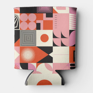 Skandinavische Geometrie: Muster für farbenfrohe K Dosenkühler