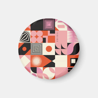 Skandinavische Geometrie: Muster für farbenfrohe K Magnet