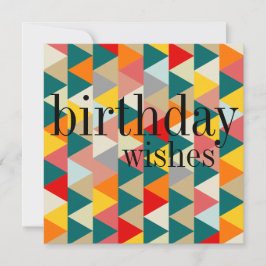 Skandinavische geometrische Geburtstagskarte im no Karte