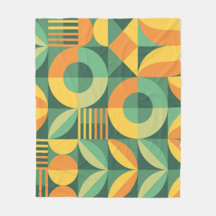Skandinavische Geometrische Vintage Landwirtschaft Fleecedecke