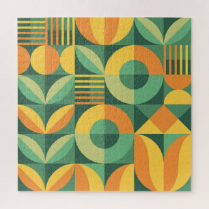 Skandinavische Geometrische Vintage Landwirtschaft Puzzle