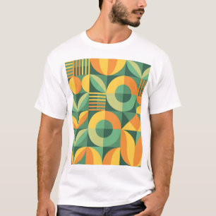 Skandinavische Geometrische Vintage Landwirtschaft T-Shirt