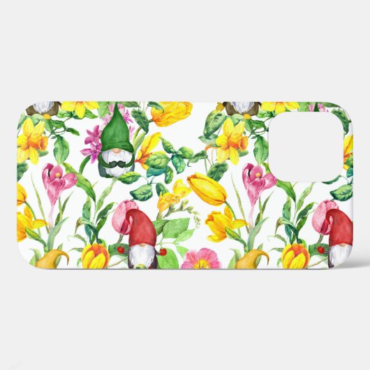 Skandinavische Gnome: Frühlingsblumenfarbe. Case-Mate iPhone Hülle (Rückseite (Horizontal))