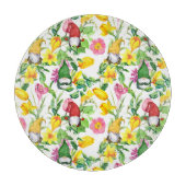 Skandinavische Gnome: Frühlingsblumenfarbe. Schneidebrett (Vorderseite)