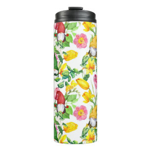 Skandinavische Gnome: Frühlingsblumenfarbe. Thermosbecher