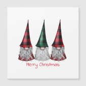 Skandinavische Gnome in Buffalo Karierte Magnetkar Magnetkarte (Vorderseite)