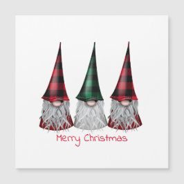 Skandinavische Gnome in Buffalo Karierte Magnetkar Magnetkarte