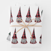 Skandinavische Gnome in Kariert Geschenkpapier Set (Beispiel)