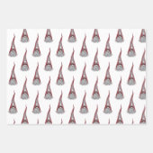Skandinavische Gnome Weihnachtswrapping Paper Shee Geschenkpapier Set (Vorderseite 2)