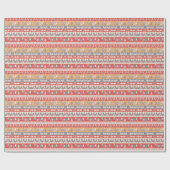 Skandinavische Grenzen: Vintages Textildesign. Geschenkpapier (Flach)