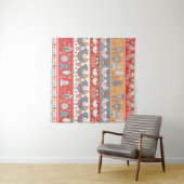 Skandinavische Grenzen: Vintages Textildesign. Wandteppich (Beispiel (Horizontal))